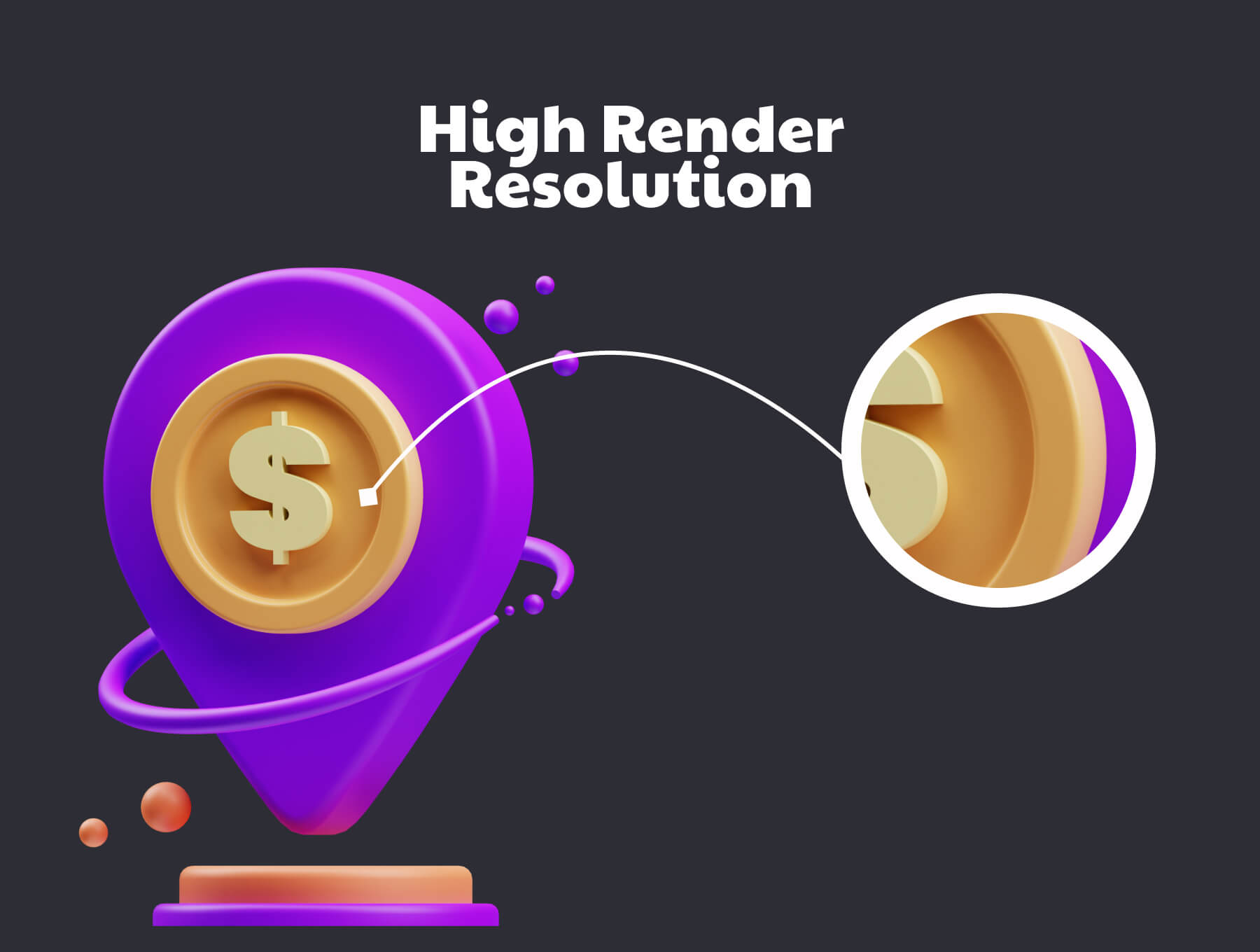 25个紫色高质量金融主题3D图标素材包