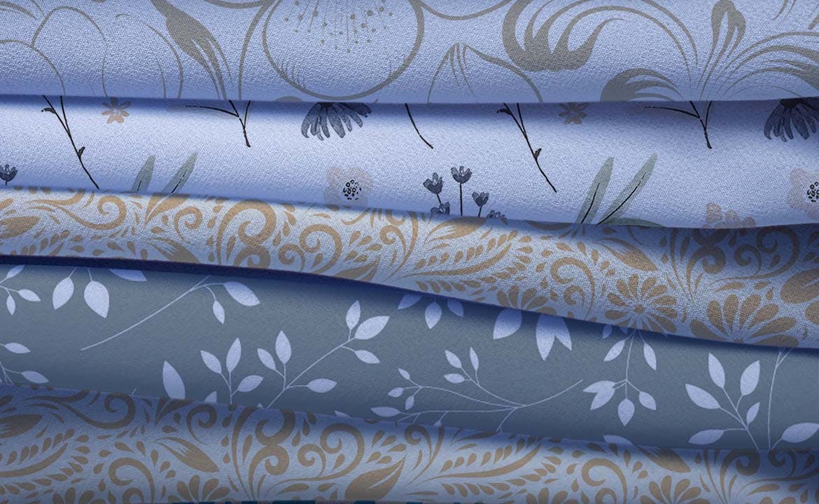 高端奢侈的织物面料图案PSD样机素材