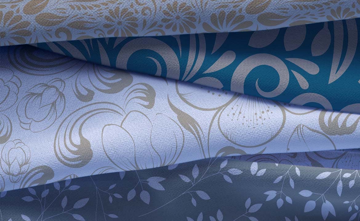 高端奢侈的织物面料图案PSD样机素材