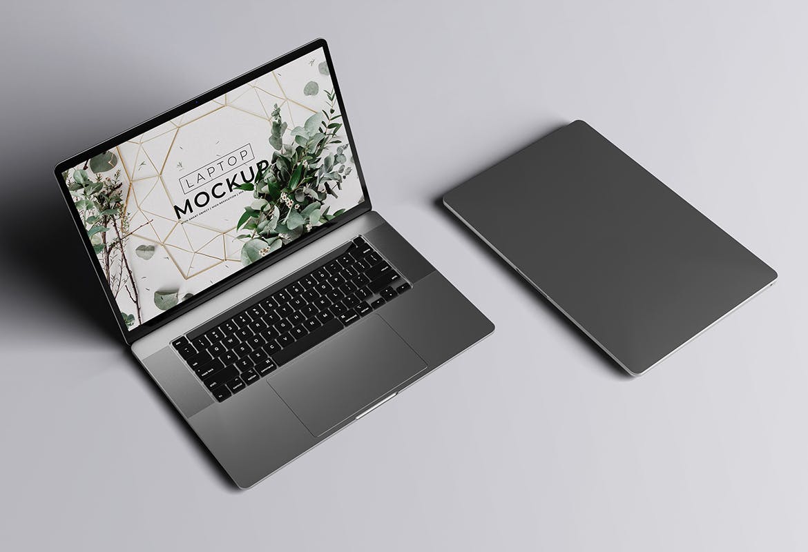 逼真有质感的MacBook苹果笔记本电脑PSD样机素材包