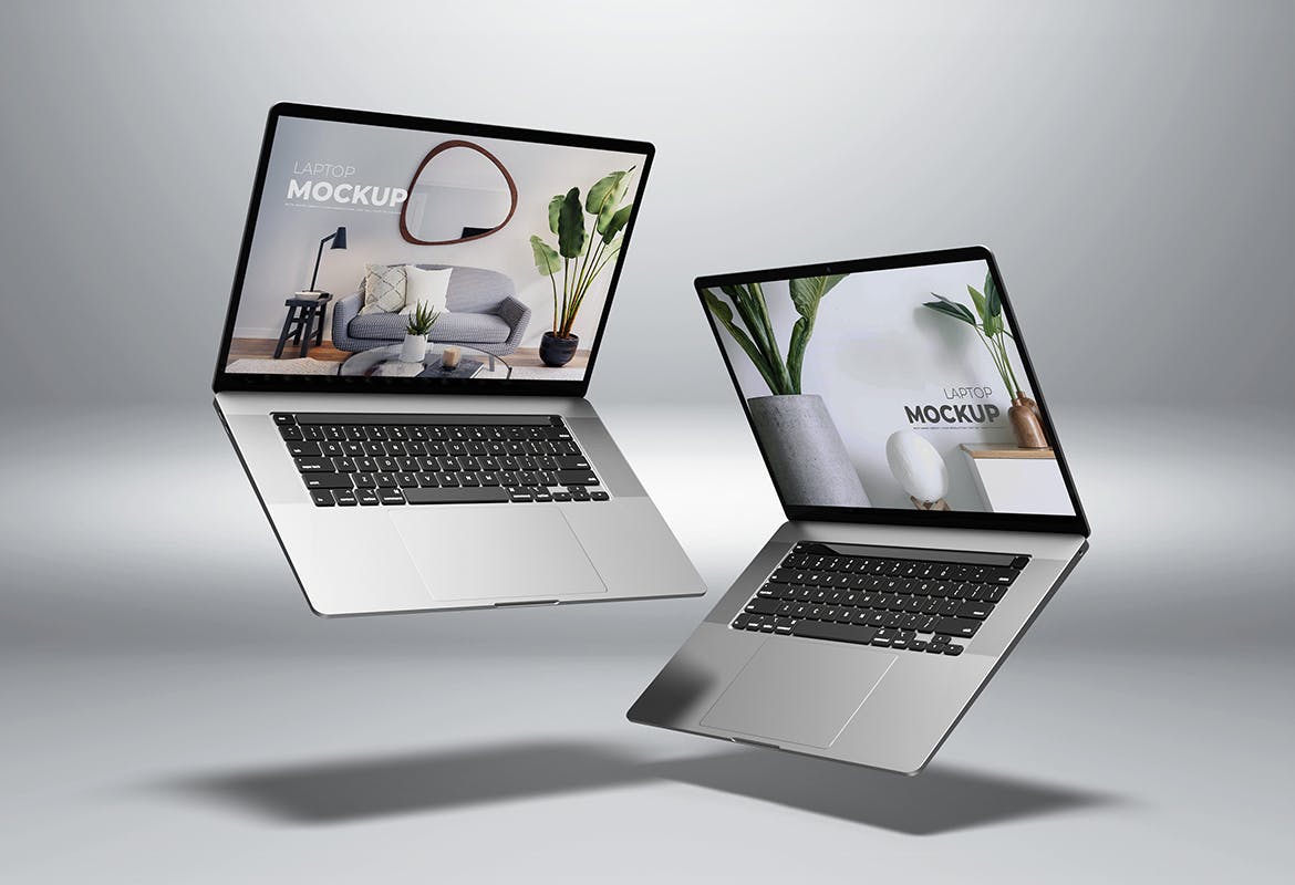 逼真有质感的MacBook苹果笔记本电脑PSD样机素材包