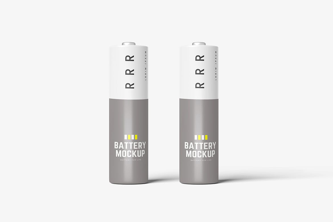 非常少见的电池包装VI样机设计PSD素材包