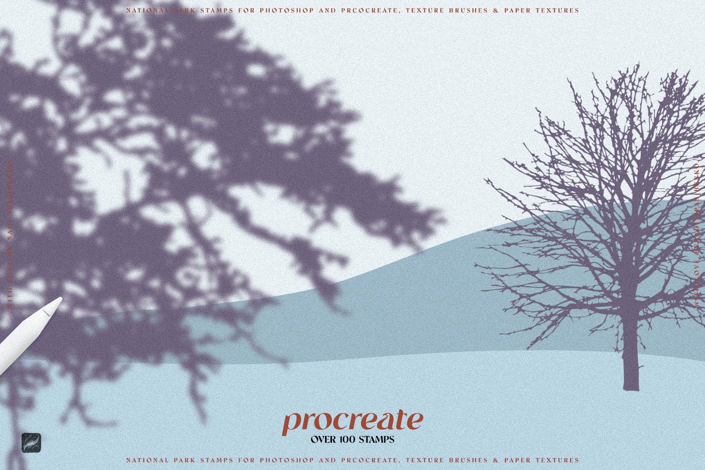 国家公园图案Procreate笔刷素材包