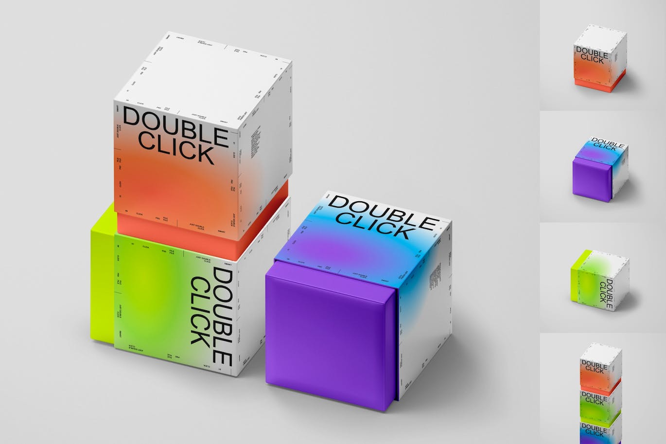 逼真纸盒外观包装设计PSD样机素材包