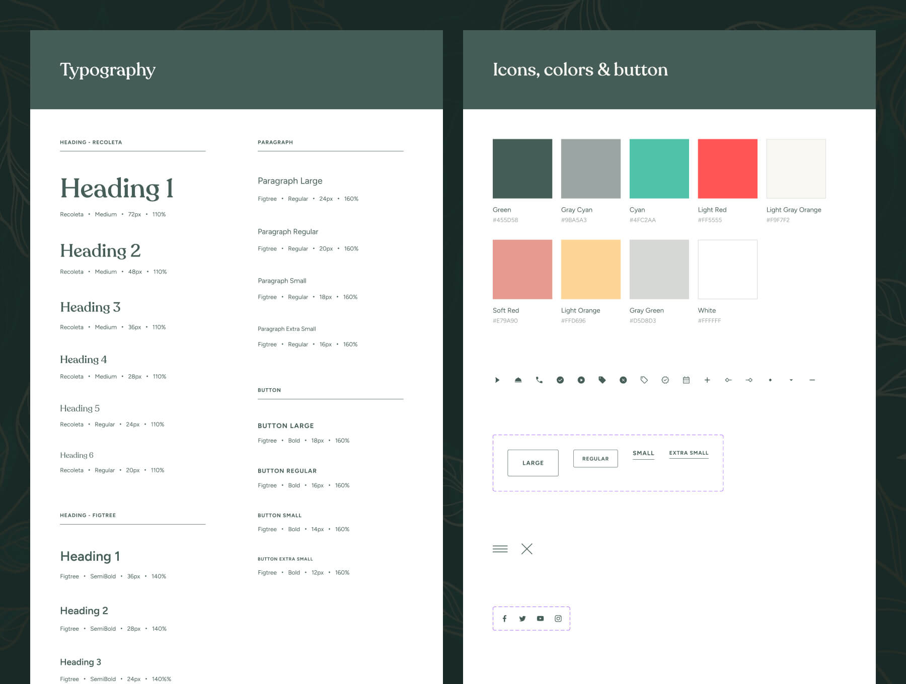 20个绿色优雅高级配色酒店度假村主题网站素材包（Figma）