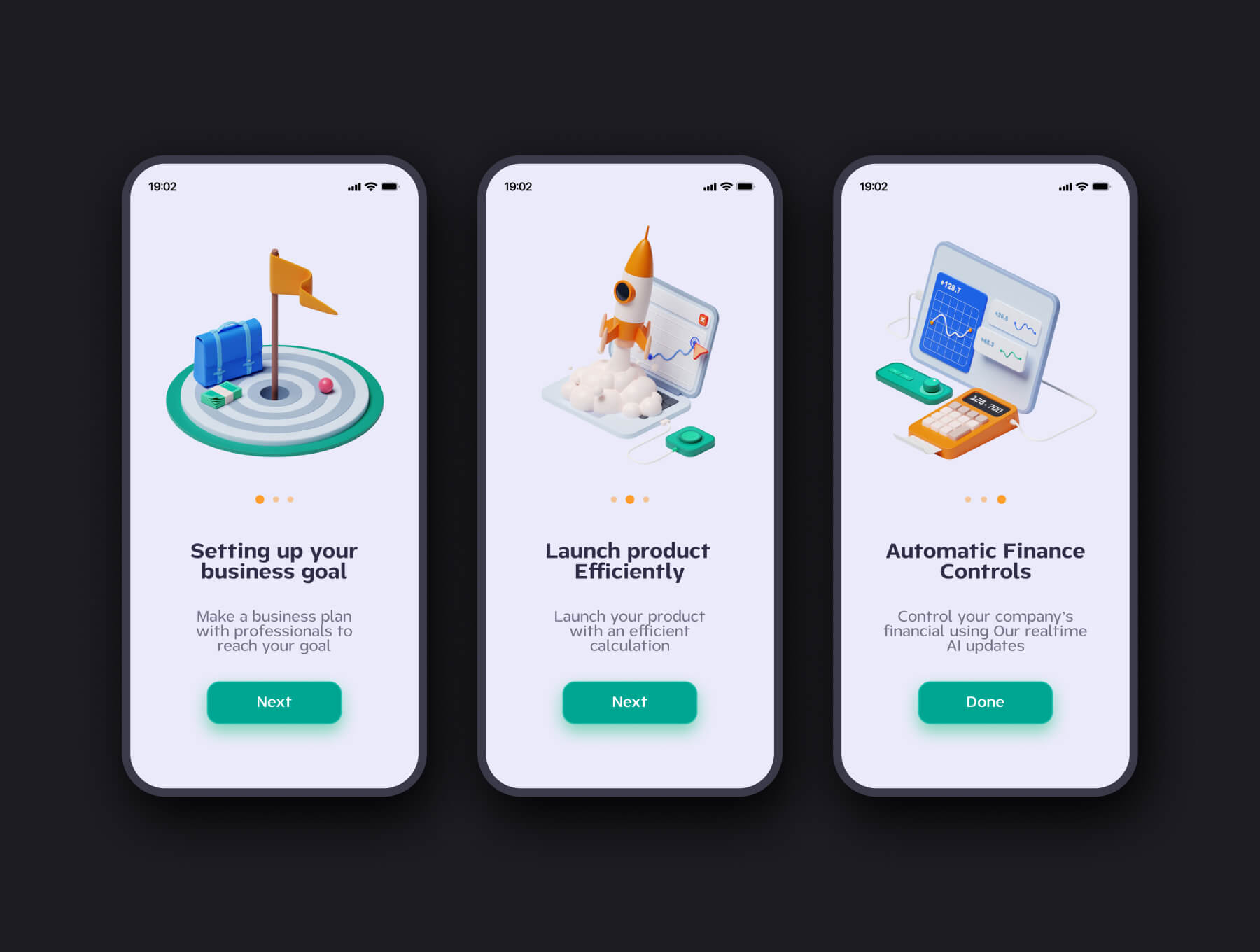 25个蓝色可做为启动页的多风格3D图标素材包