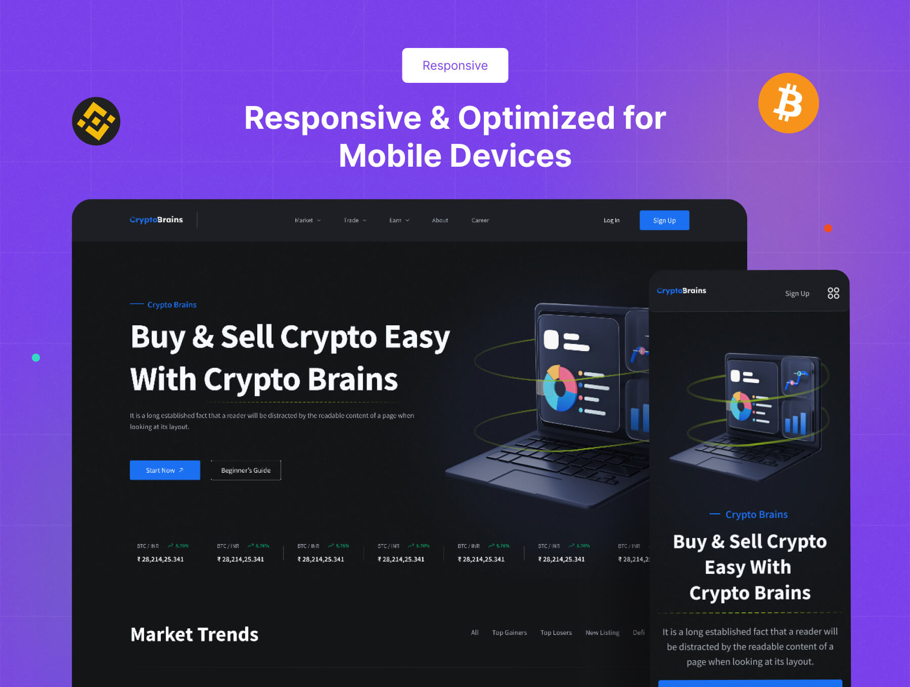 200个精品黑色加密货币交易金融主题素材包(Figma)