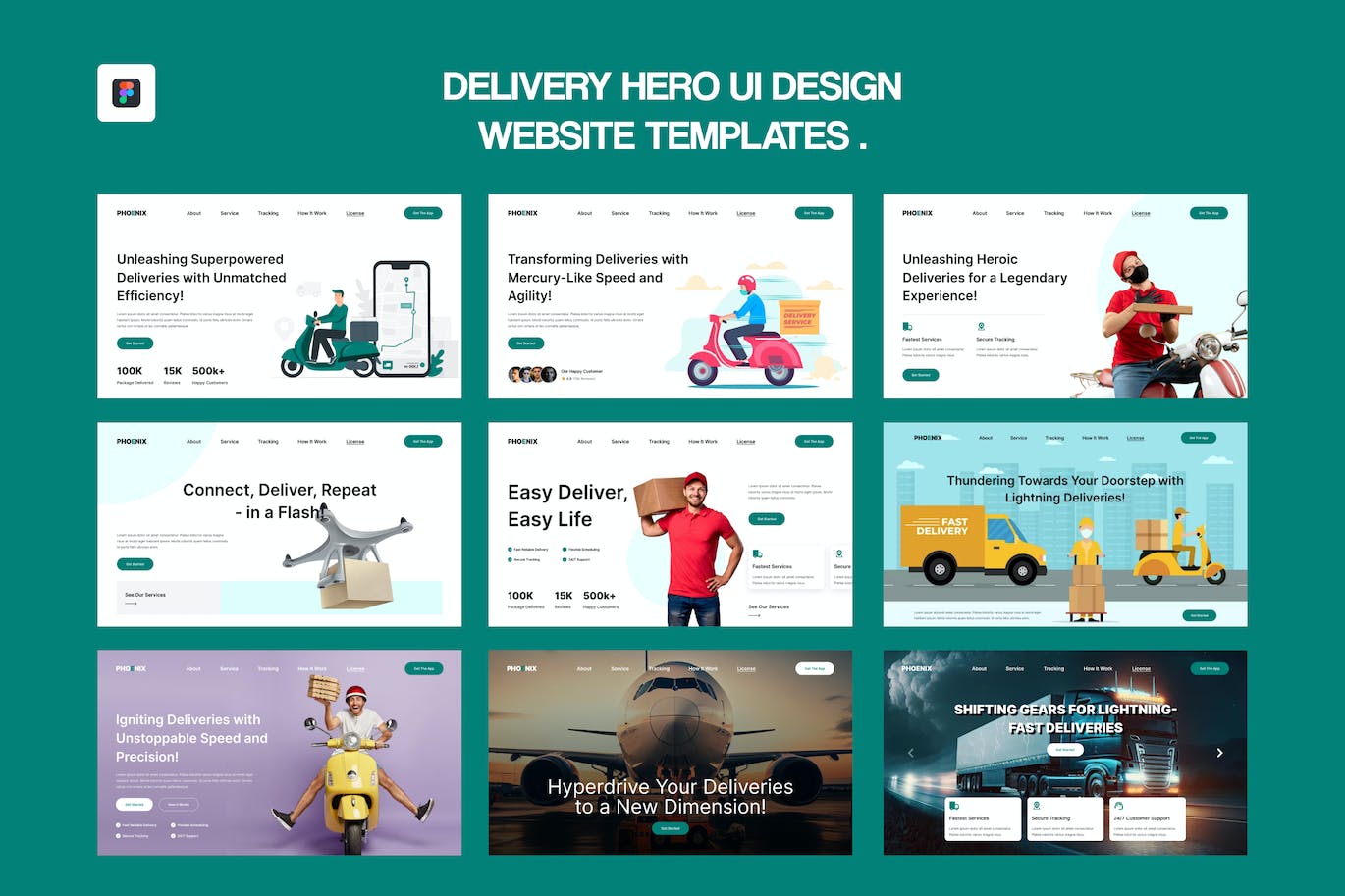 不同风格首页设计网页UI版式素材（Figma）