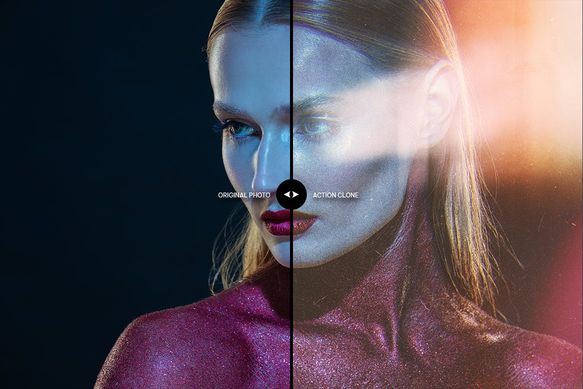 复古模拟电影PS动作素材包