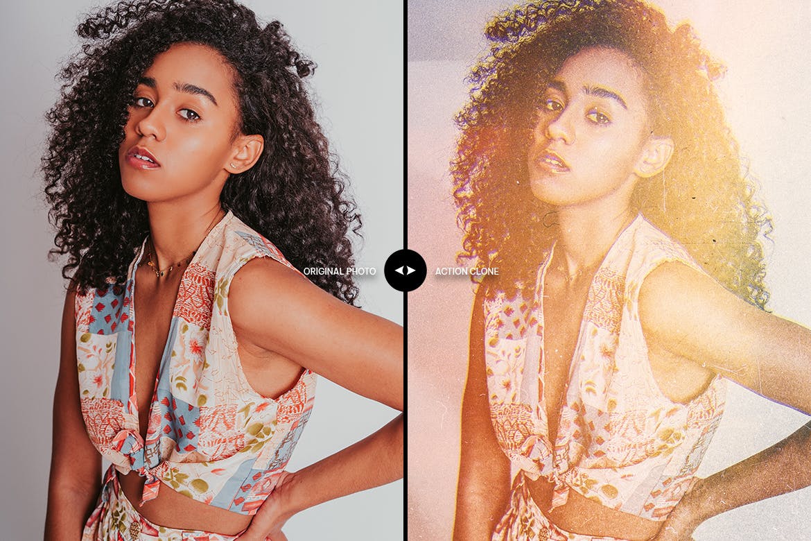 复古模拟电影PS动作素材包