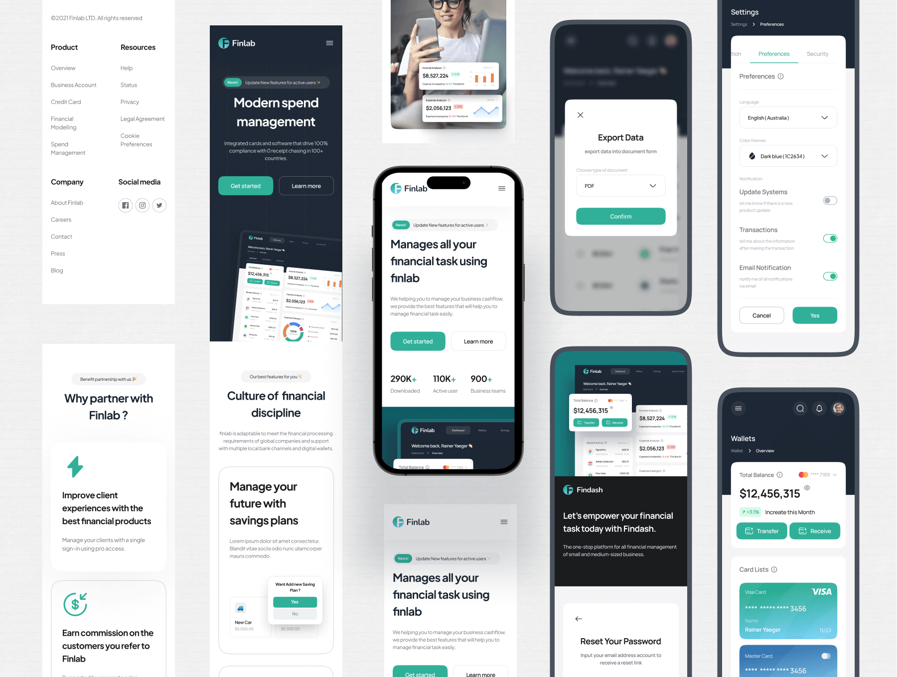 20个绿色优雅金融交易网站WEB界面素材包