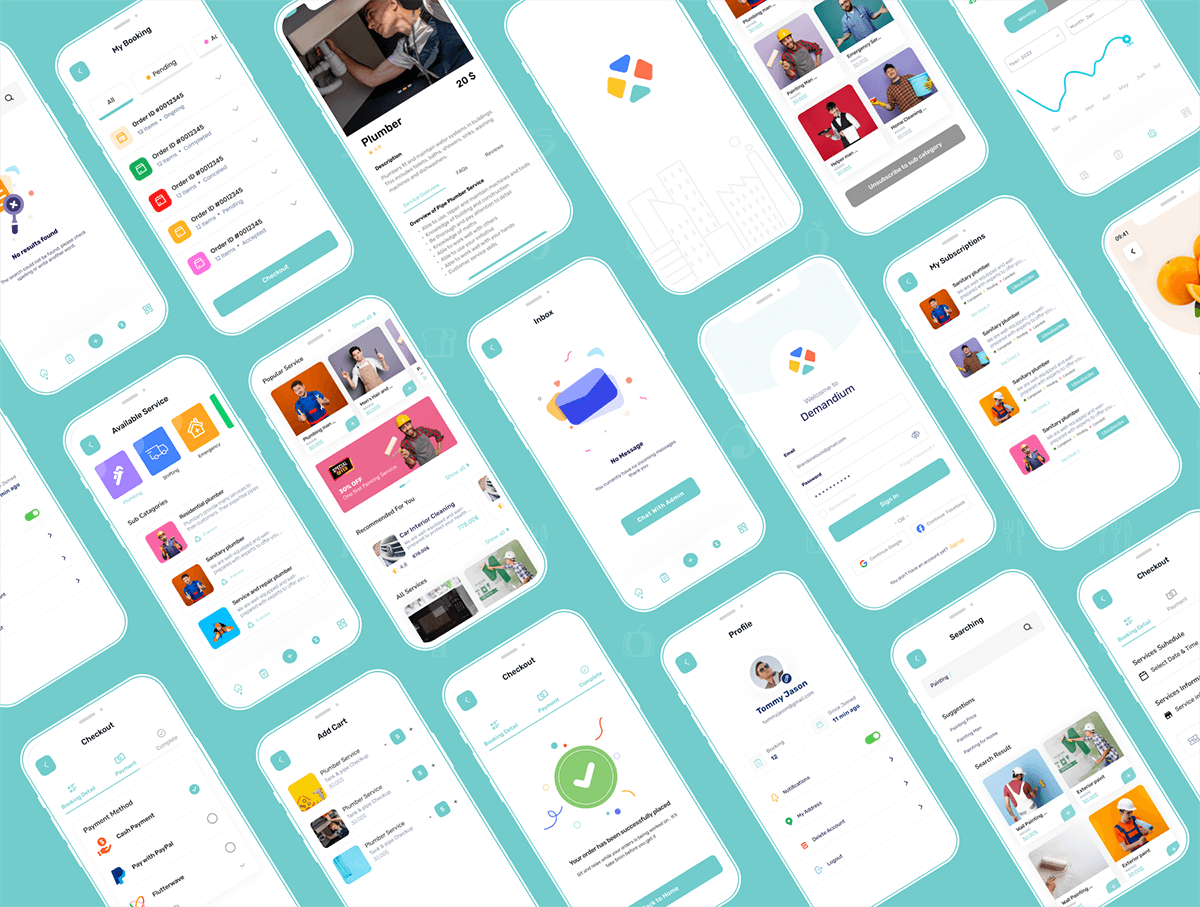 一套多功能绚丽APP UI界面素材包