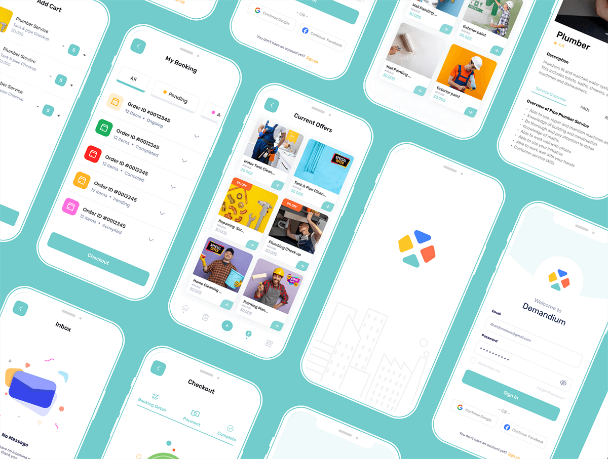 一套多功能绚丽APP UI界面素材包