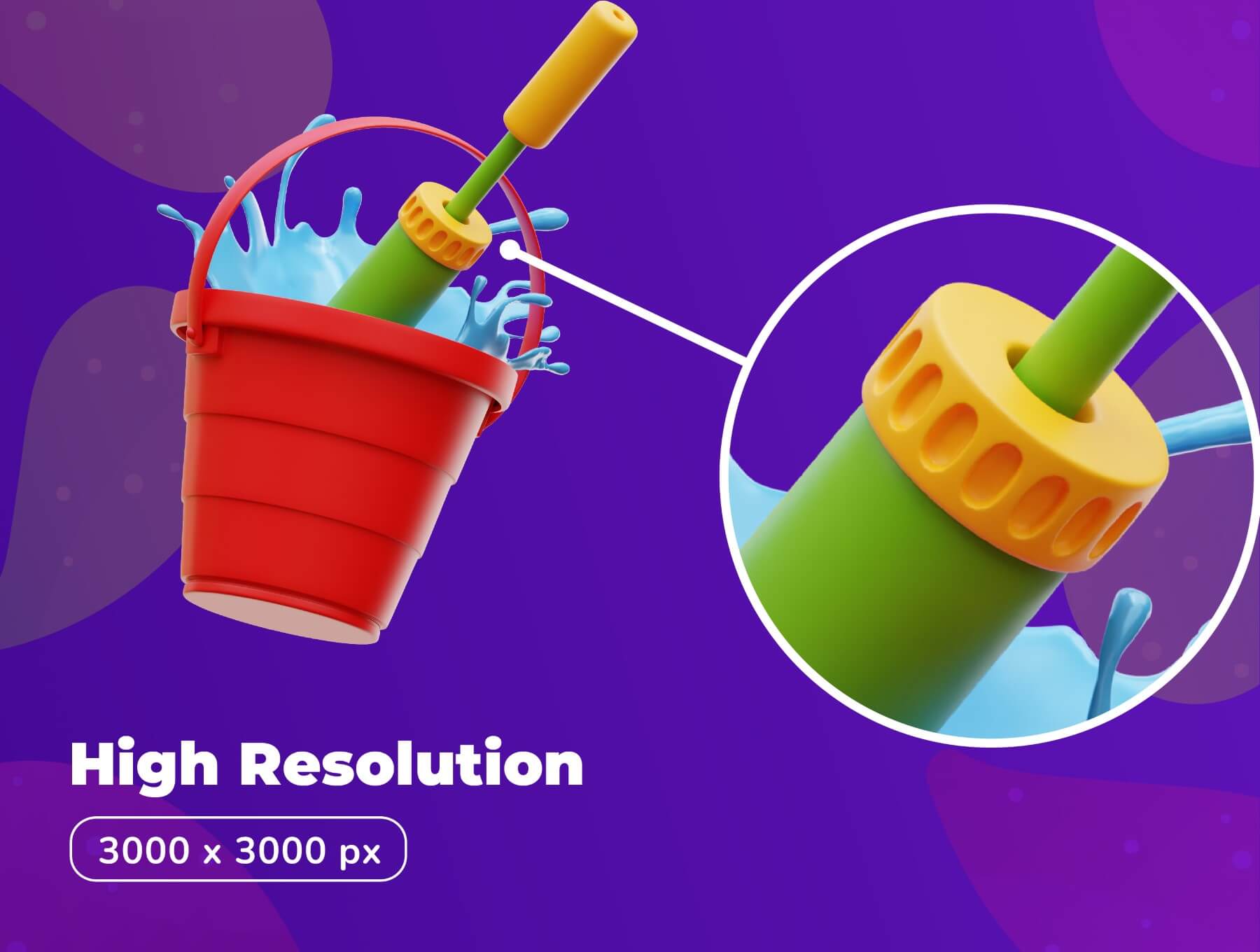 20个色彩鲜艳的各类主题3D图标素材包