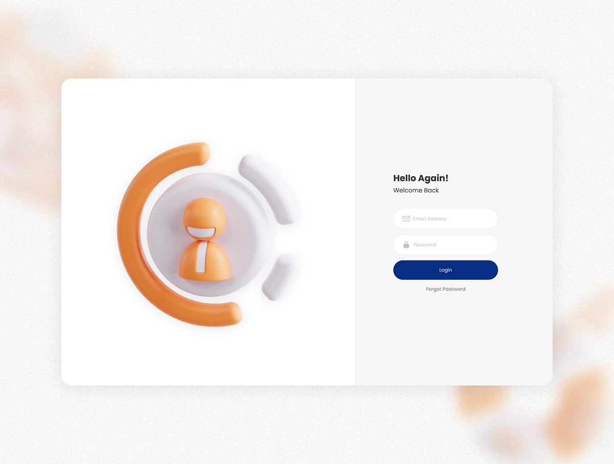 20个漂亮的橙色数据分析3D图标素材包