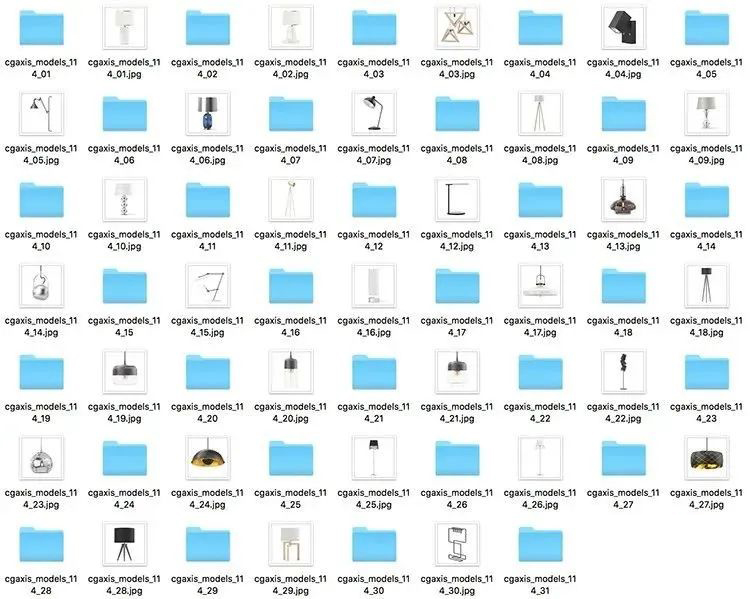 C4D又为大家更新了60款高品质的灯具模型