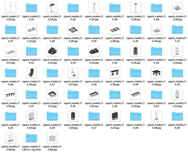 C4D又为大家更新了60款高品质的灯具模型