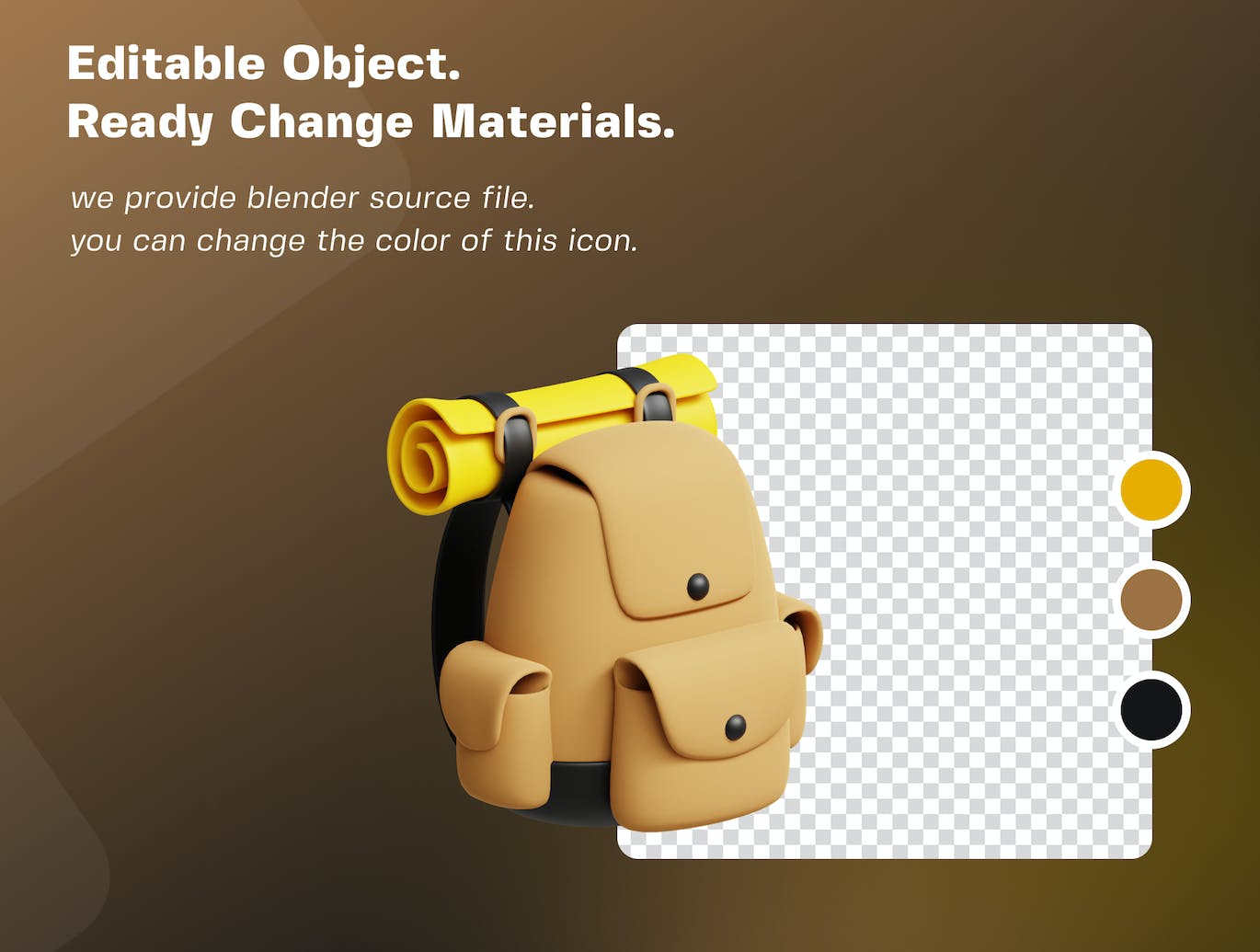 20个露营主题3D插画图标素材（PNG,fbx,obj,blend）