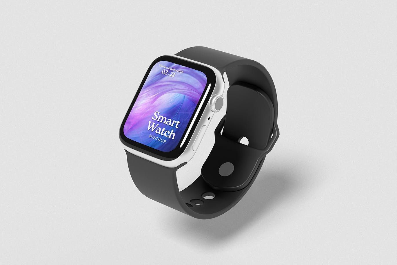 6个不同角度智能手表Apple Watch样机PSD素材包