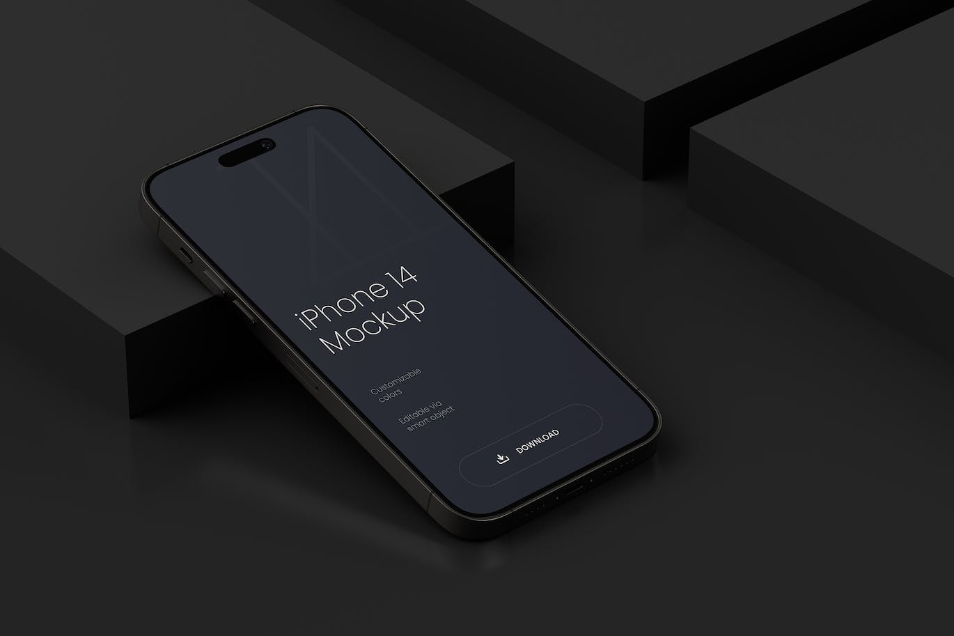 6个黑色iPhone 14手机样机PSD素材-6 6个黑色iPhone 14手机样机PSD素材