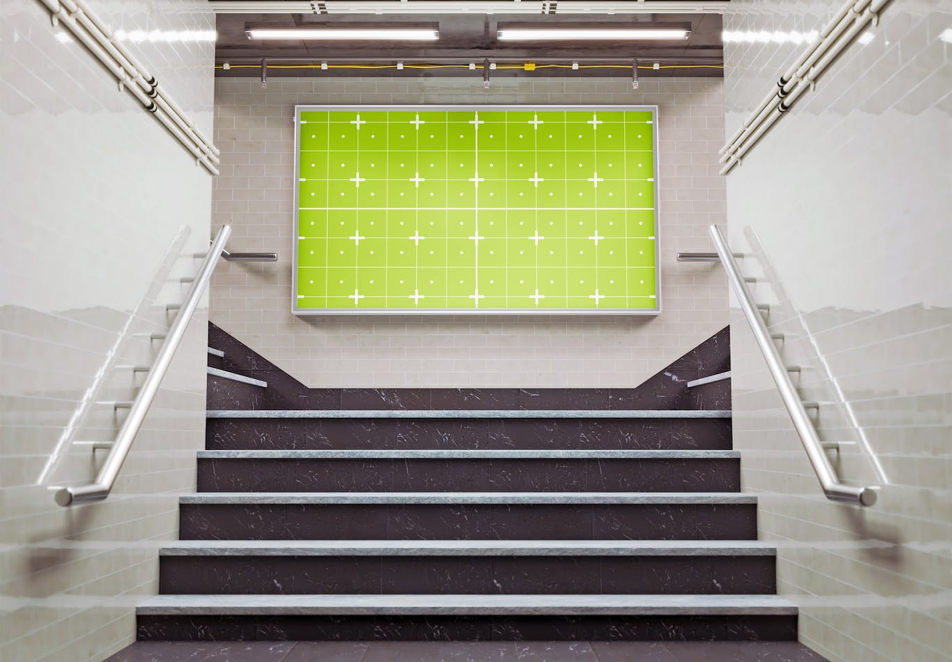 真实场景地铁广告牌实物模型PSD样机素材-8 真实场景地铁广告牌实物模型PSD样机素材