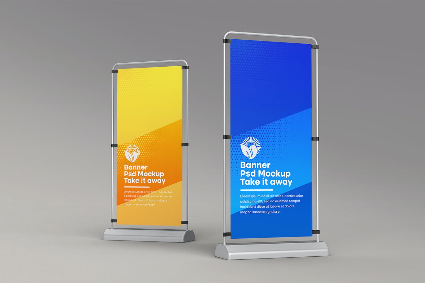 可以伸缩的易拉宝PSD样机素材包-2 可以伸缩的易拉宝PSD样机素材包