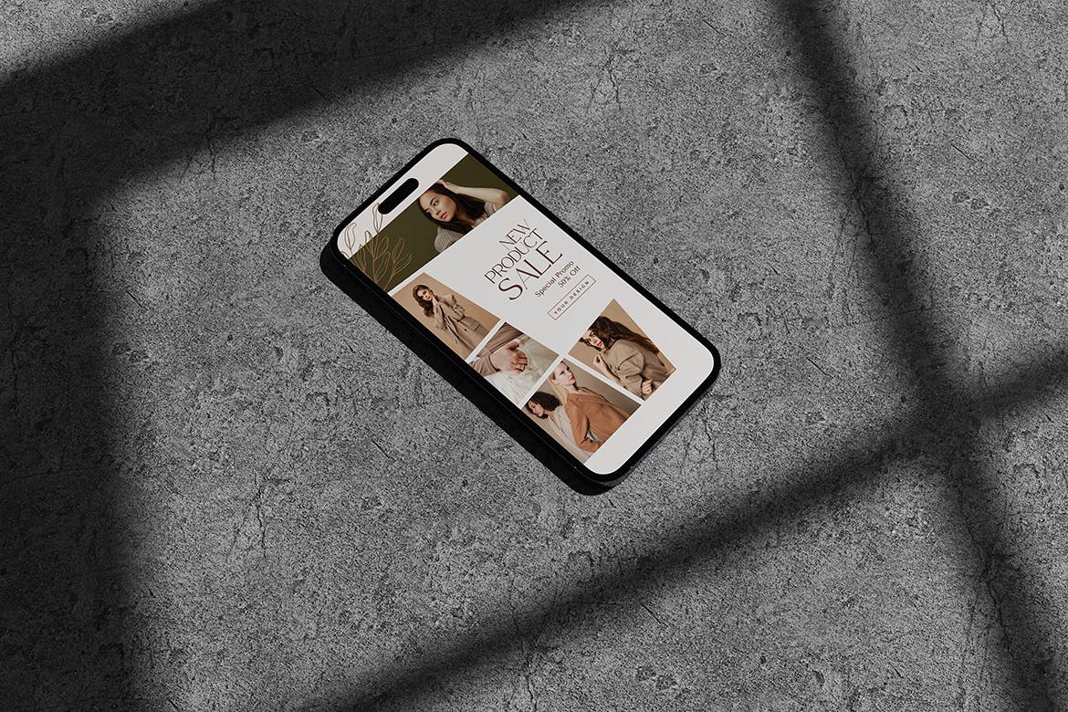 高质量iPhone 14 Promax手机带场景PSD样机素材