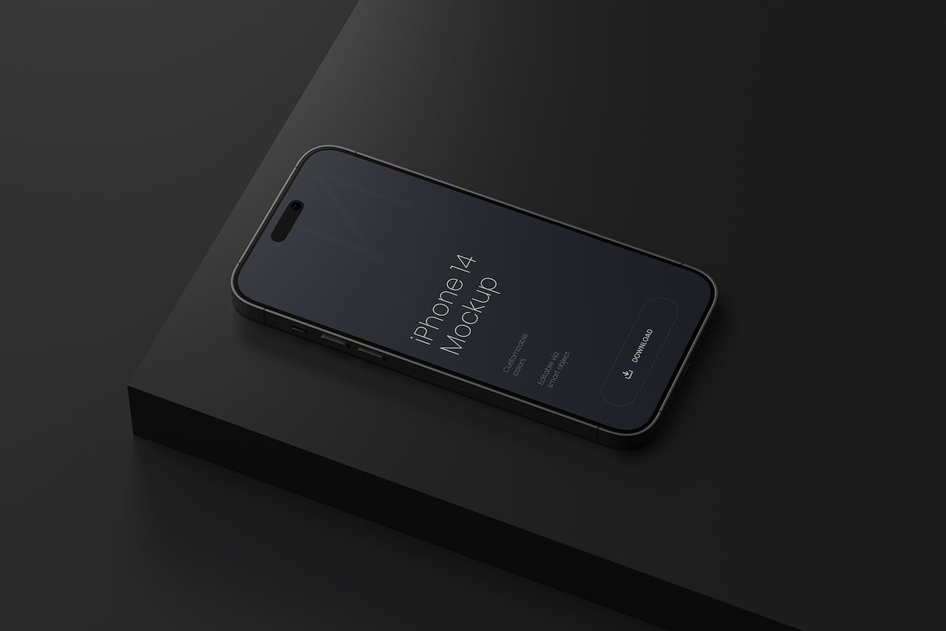 6个黑色iPhone 14手机样机PSD素材-4 6个黑色iPhone 14手机样机PSD素材