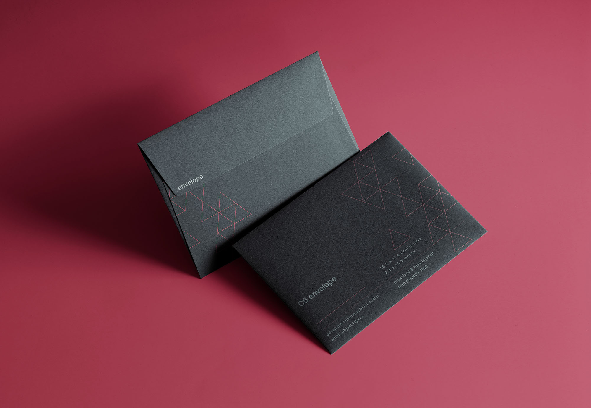 两个高级感满满的C6信封PSD样机素材包
