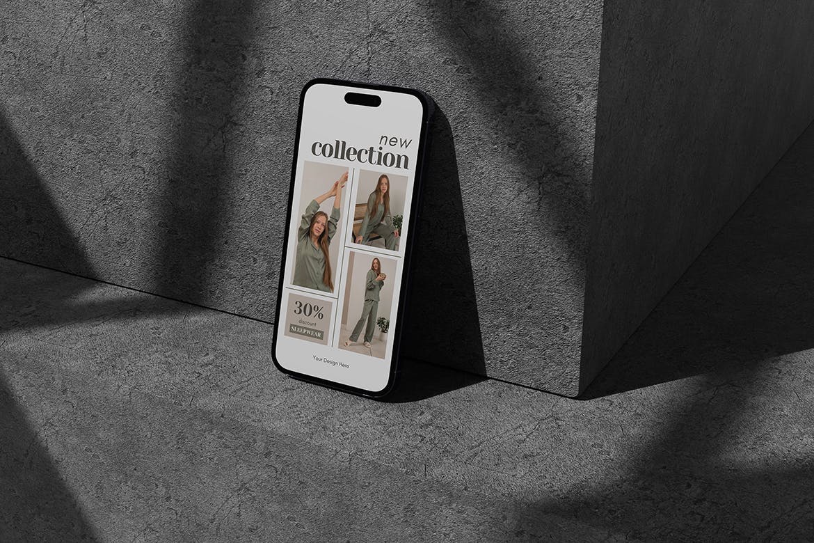 高质量iPhone 14 Promax手机带场景PSD样机素材