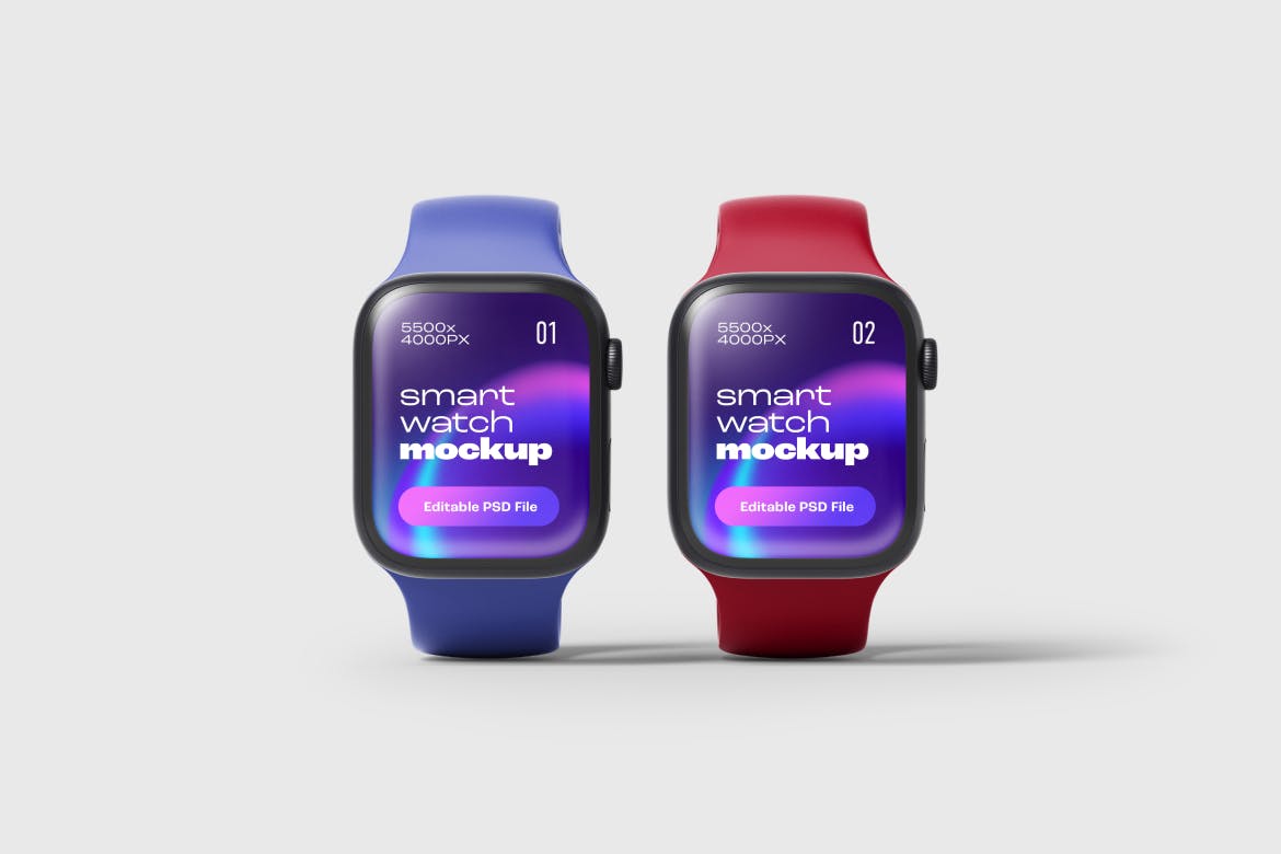 效果逼真的Apple Watch智能手表PSD样机素材