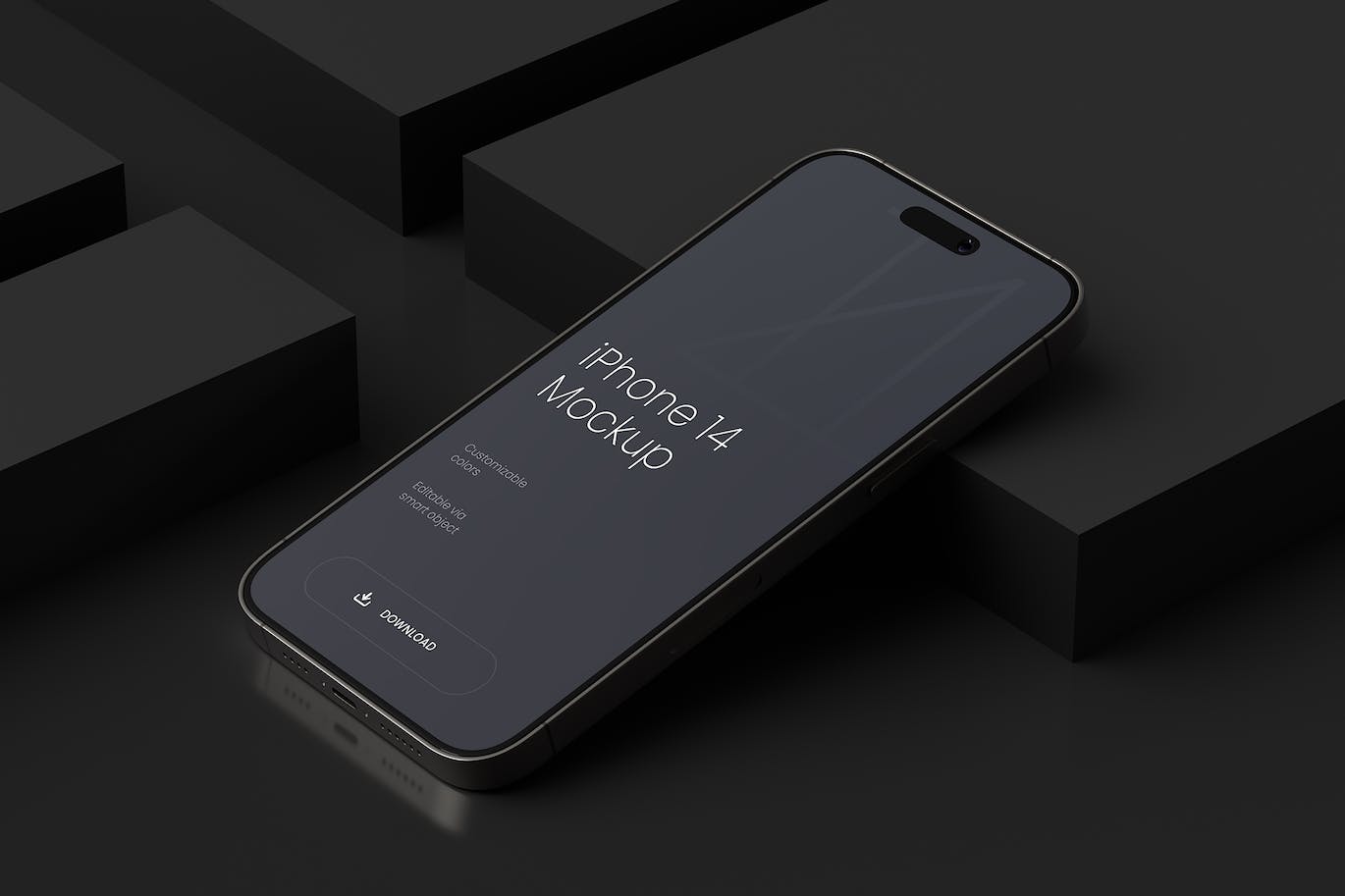 6个黑色iPhone 14手机样机PSD素材-5 6个黑色iPhone 14手机样机PSD素材