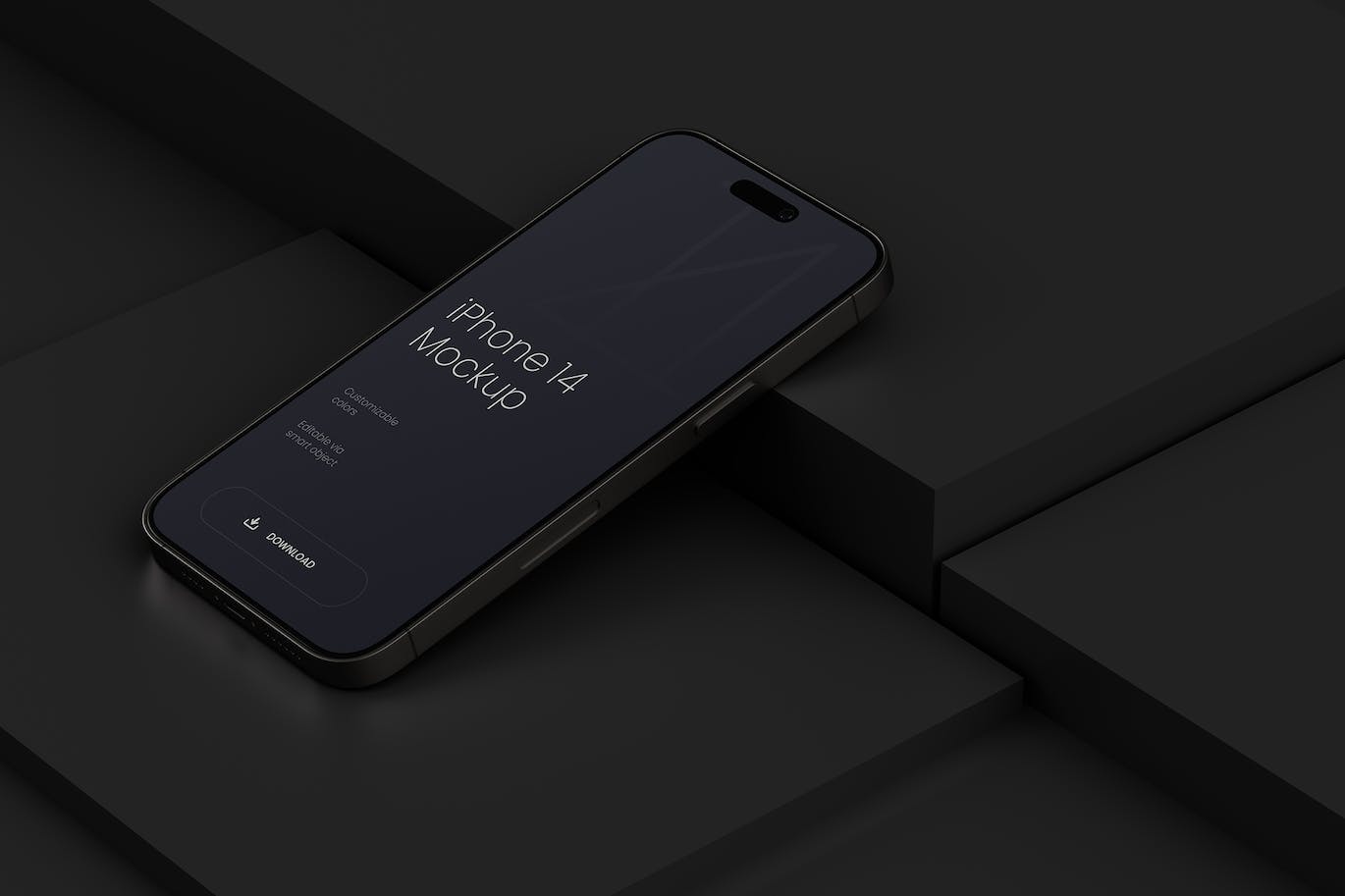 6个黑色iPhone 14手机样机PSD素材-2 6个黑色iPhone 14手机样机PSD素材