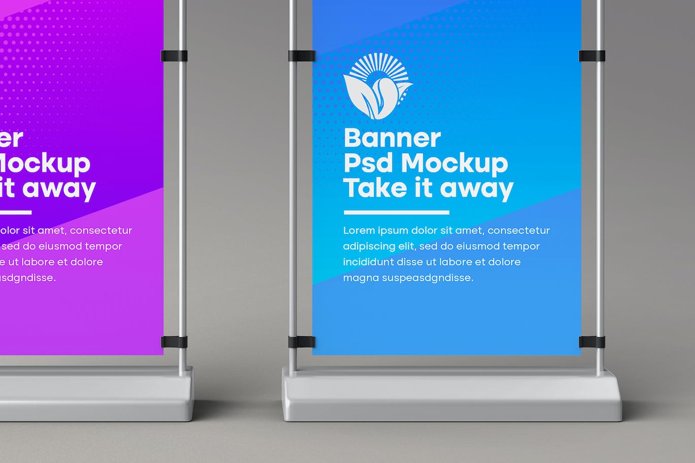 可以伸缩的易拉宝PSD样机素材包-14 可以伸缩的易拉宝PSD样机素材包