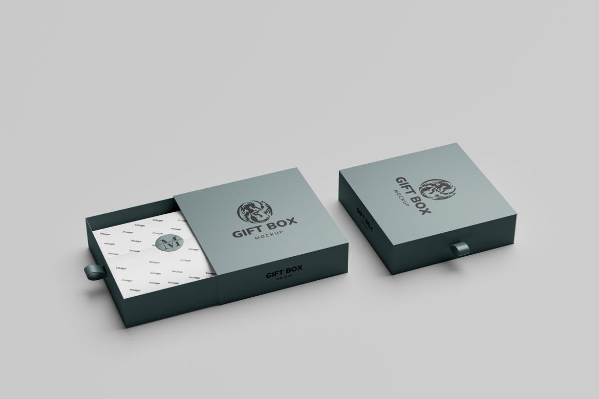 高端奢侈礼品盒PSD样机素材包