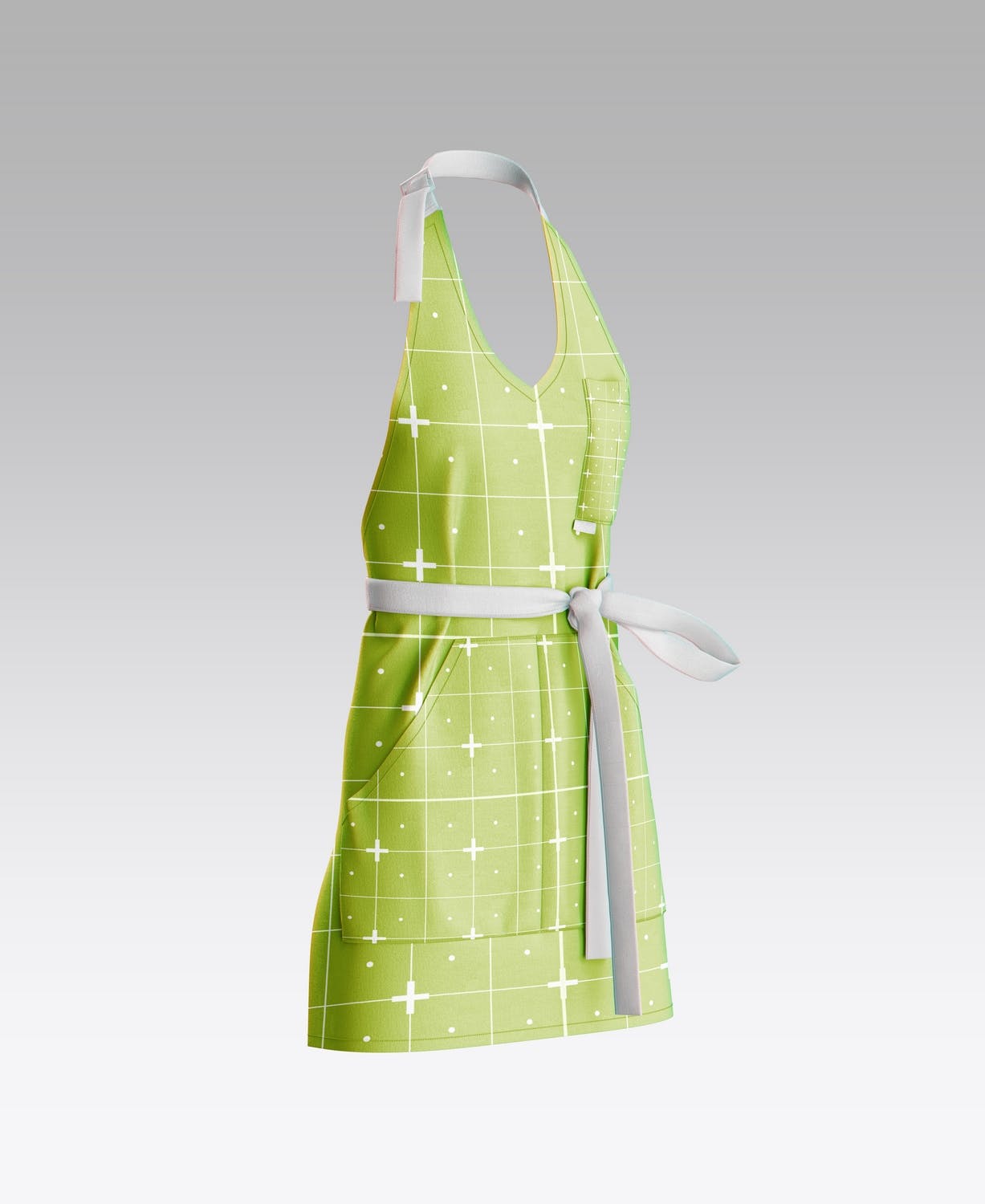 逼真3D渲染的围裙PSD样机素材