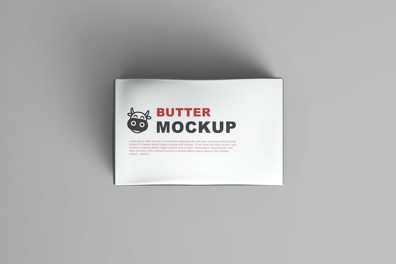 7个逼真有质感的3D黄油箔包装PSD模型素材