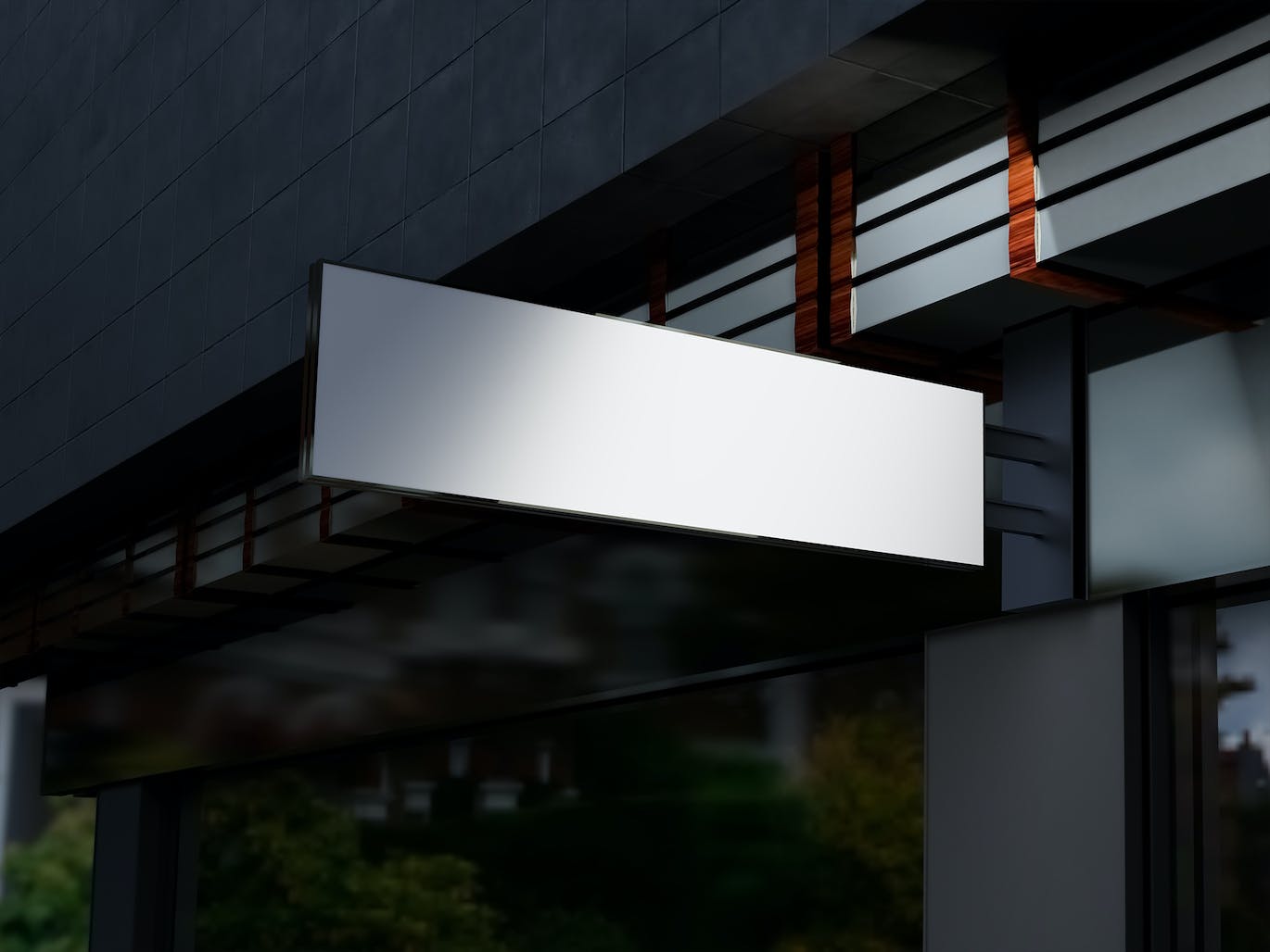 高端户外矩形广告牌PSD样机素材包-4 高端户外矩形广告牌PSD样机素材包