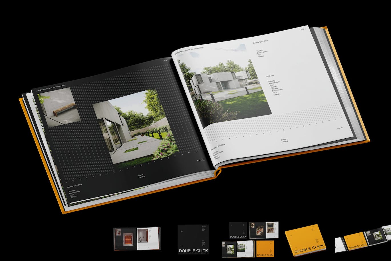 6个书籍画册PSD样机素材包