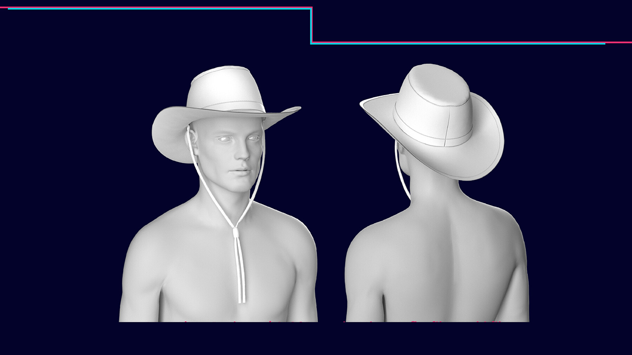 30款各式帽子3D无材质白模素材