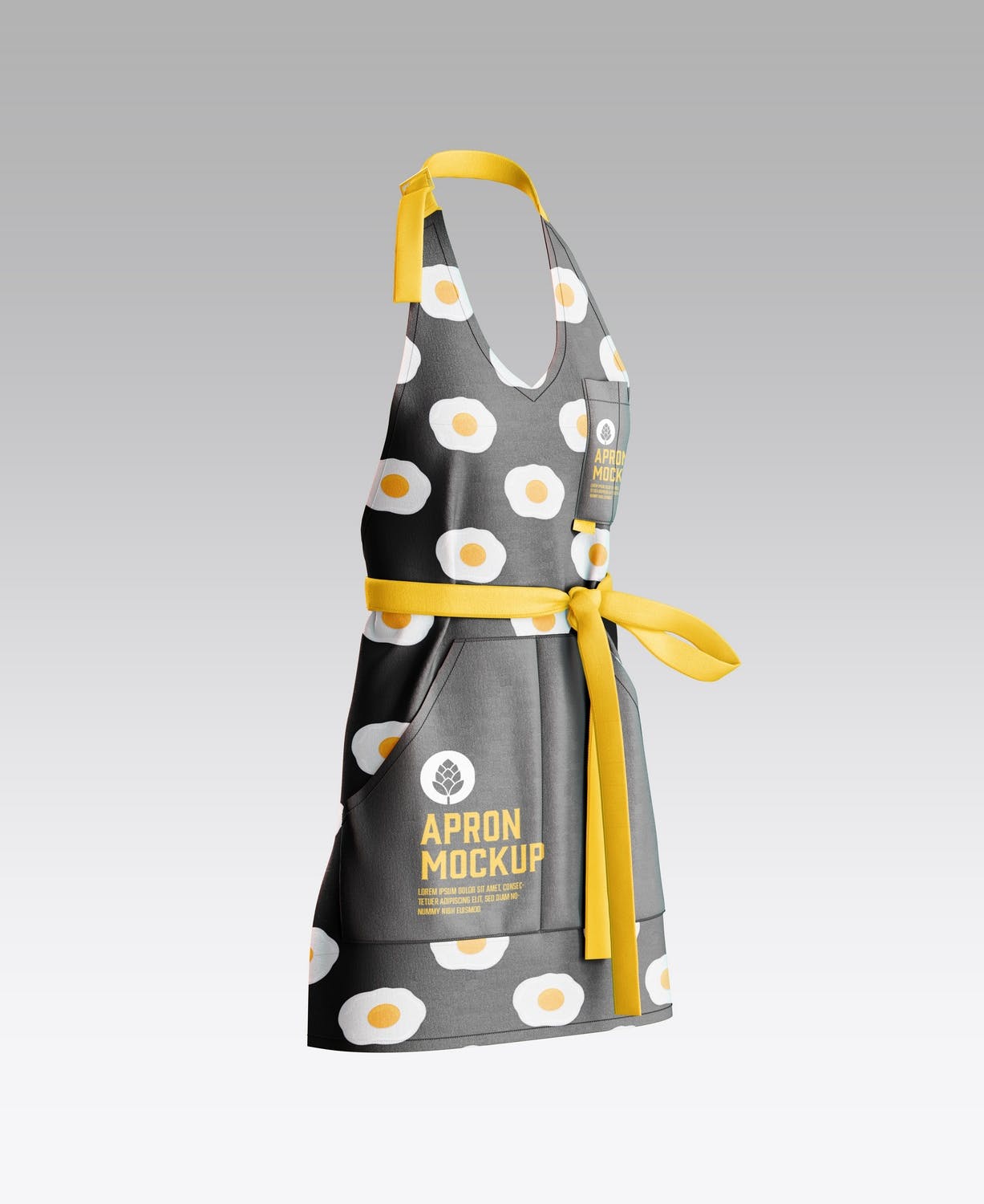 逼真3D渲染的围裙PSD样机素材