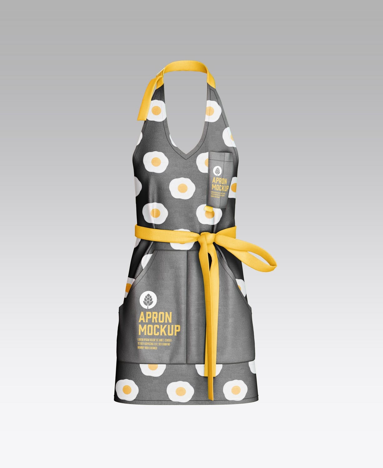 逼真3D渲染的围裙PSD样机素材