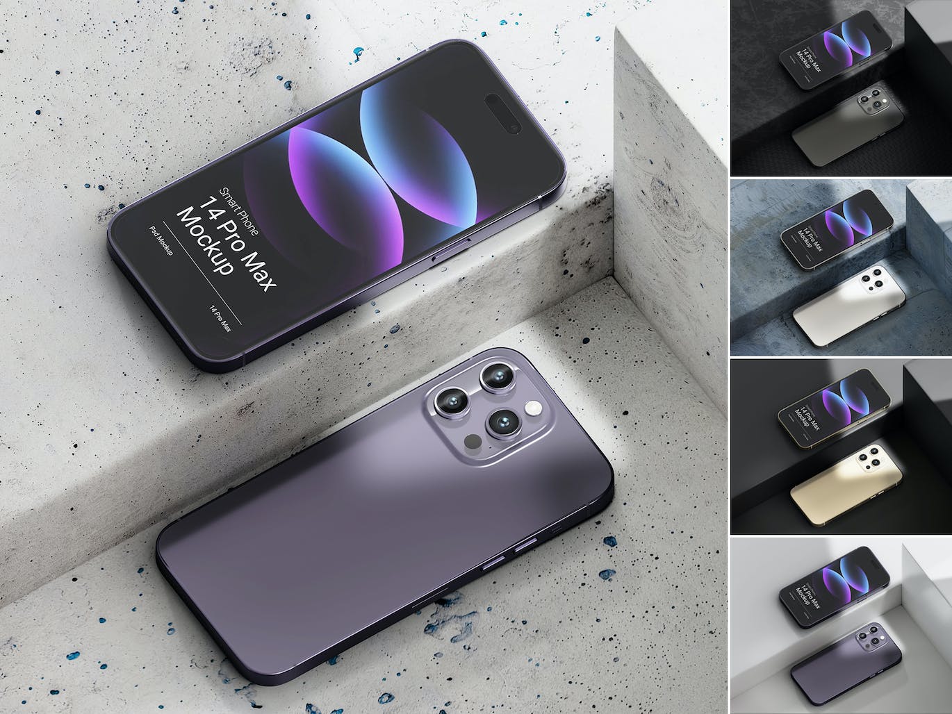 逼真的iPhone 14 Pro Max展示样机PSD素材-2 逼真的iPhone 14 Pro Max展示样机PSD素材