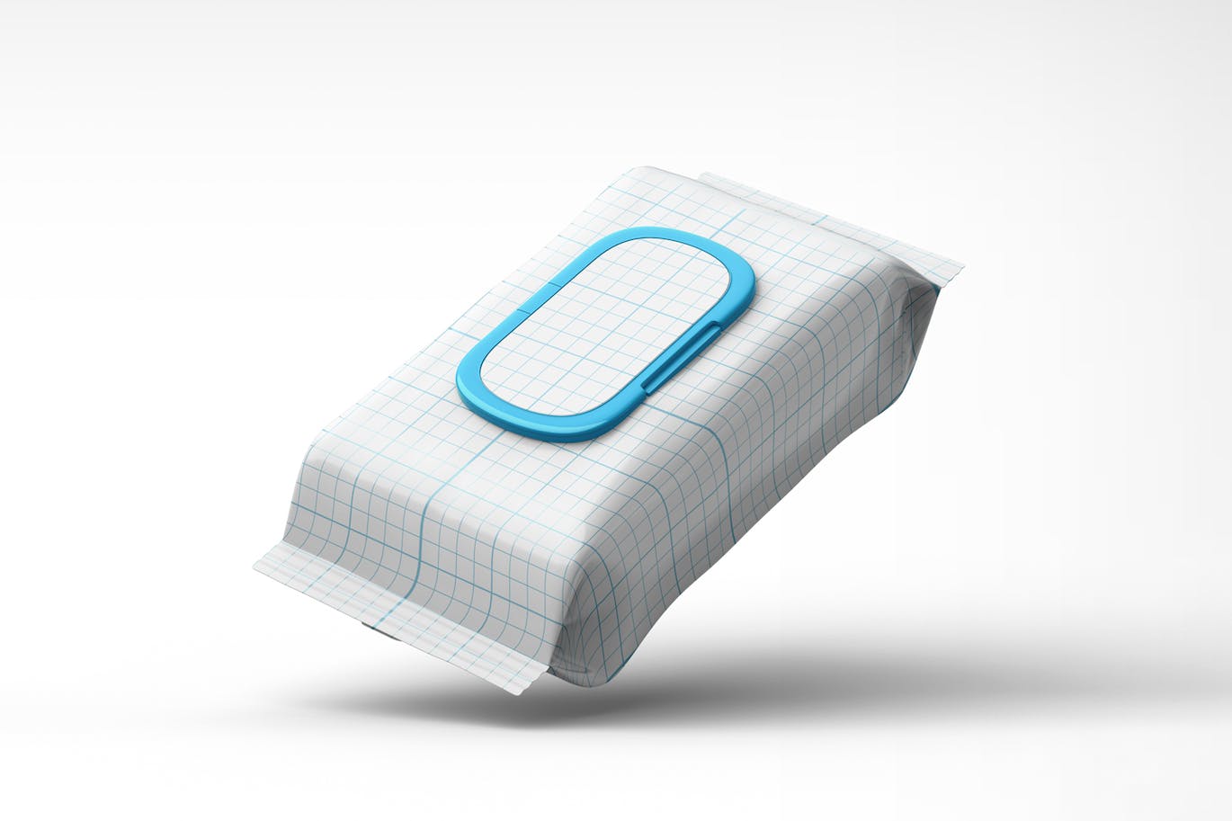 效果逼真的湿巾包装盒PSD样机素材