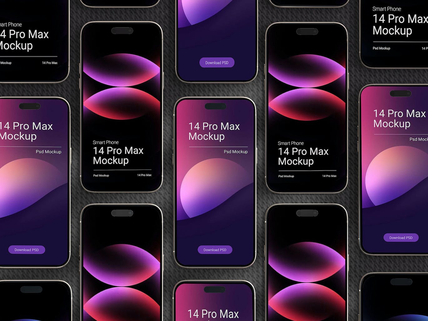 逼真的iPhone 14 Pro Max展示样机PSD素材-3 逼真的iPhone 14 Pro Max展示样机PSD素材