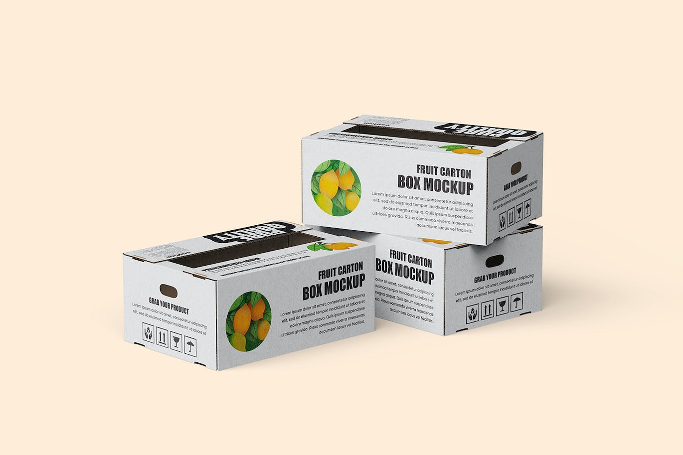 5种不同角度的逼真纸箱快递箱子PSD样机素材-10 5种不同角度的逼真纸箱快递箱子PSD样机素材