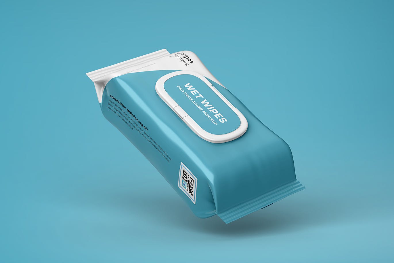 效果逼真的湿巾包装盒PSD样机素材
