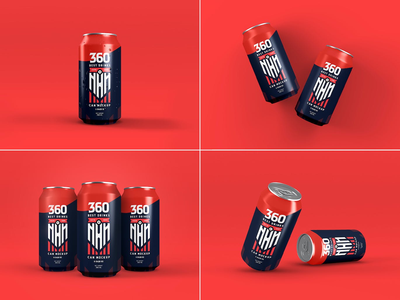 能源饮料苏打水饮料罐样机PSD素材包-3 能源饮料苏打水饮料罐样机PSD素材包