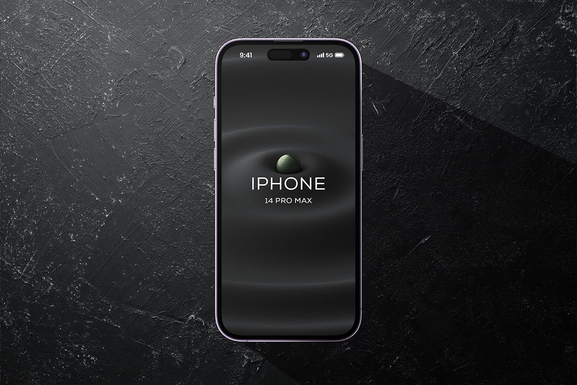黑色熔岩纹理iPhone 14 Pro Max 样机PSD素材-8 黑色熔岩纹理iPhone 14 Pro Max 样机PSD素材