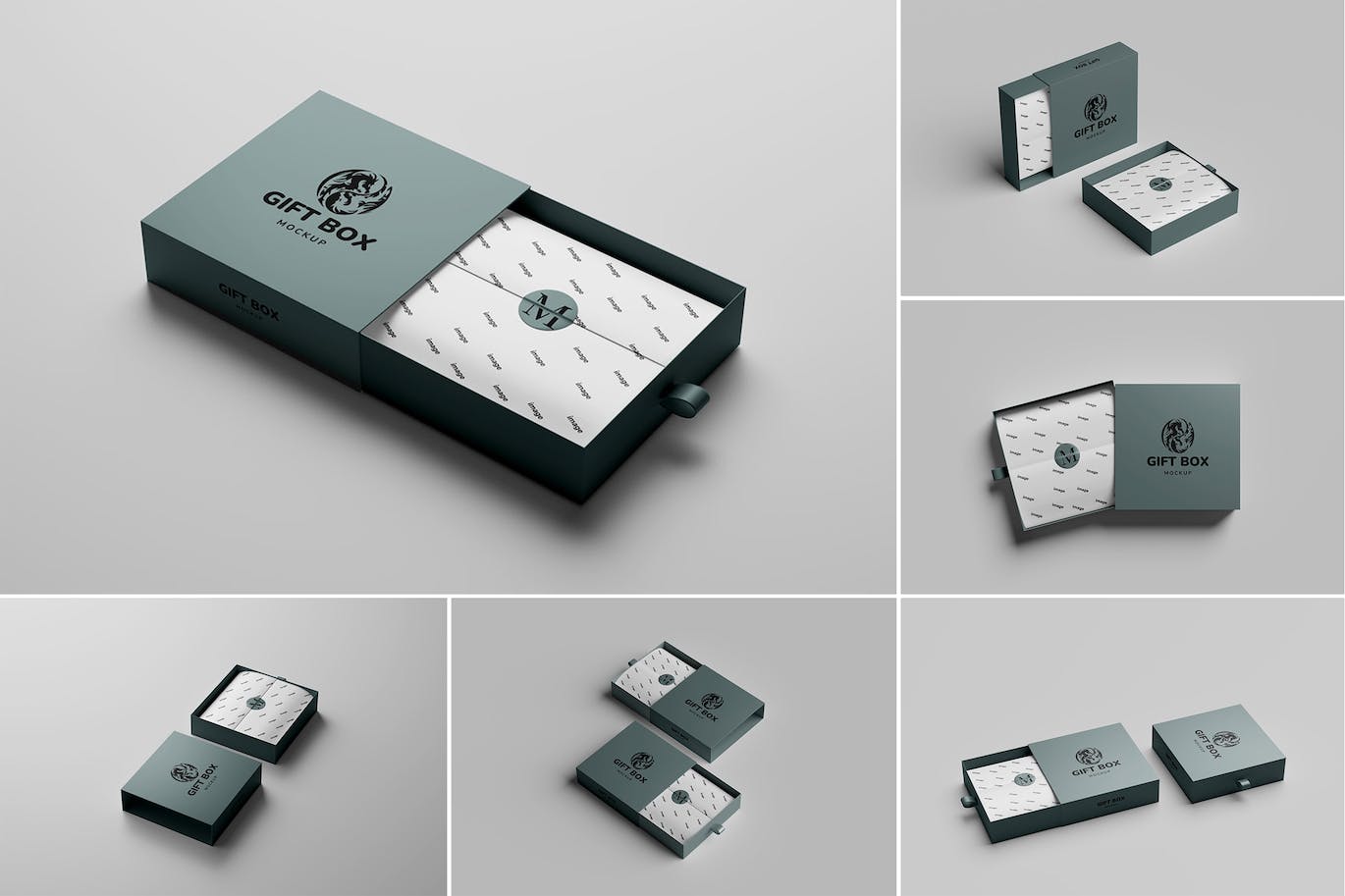 高端奢侈礼品盒PSD样机素材包